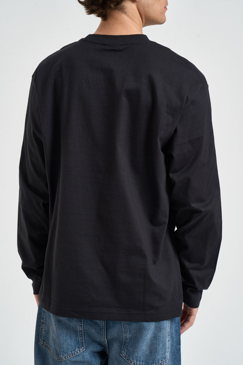T-shirt uomo a maniche lunghe girocollo nero 22039241 BLACK ONLY & SONS 