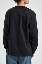 T-shirt uomo a maniche lunghe girocollo nero 22039241 BLACK ONLY & SONS 