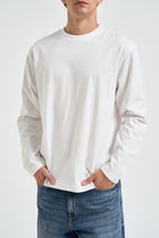 T-shirt uomo a maniche lunghe girocollo bianca 22039241 WHITE ONLY & SONS 