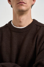 Maglia uomo girocollo cioccolato 22039393 DEMITASSE ONLY & SONS 