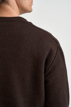 Maglia uomo girocollo cioccolato 22039393 DEMITASSE ONLY & SONS 