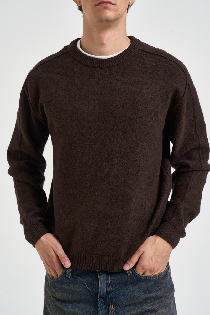 Maglia uomo girocollo cioccolato 22039393 DEMITASSE ONLY & SONS 