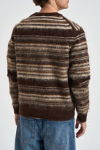 Maglione uomo girocollo marrone multicolor 22039405 COFFEE BEAN ONLY & SONS 