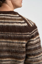 Maglione uomo girocollo marrone multicolor 22039405 COFFEE BEAN ONLY & SONS 