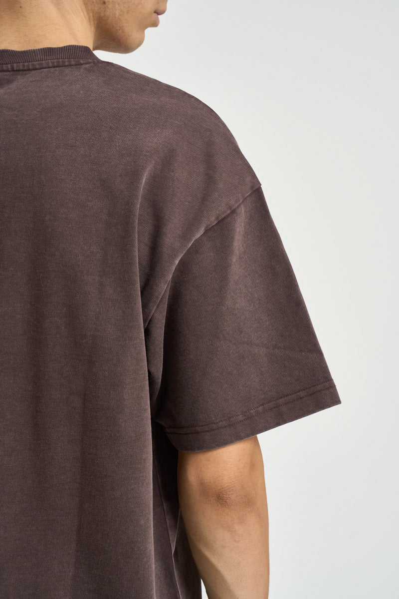 T-shirt uomo effetto vintage marrone 22039615 COFFEE BEAN ONLY & SONS 
