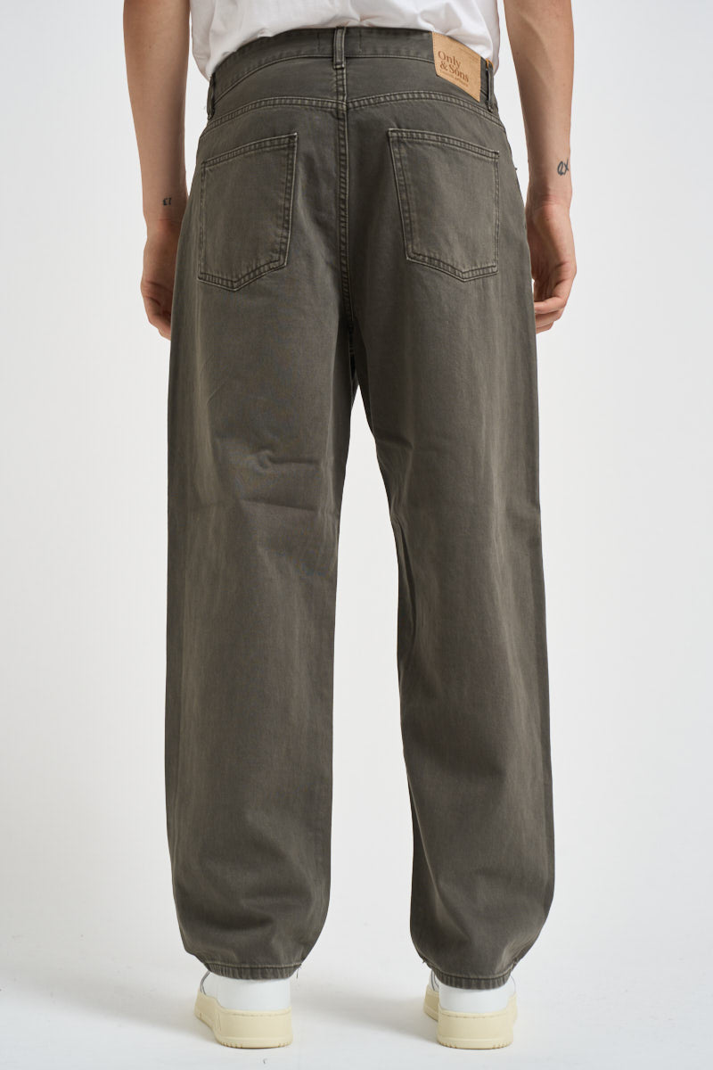 Jeans uomo onsfade loose fit grigio scuro 22041427 BELUGA ONLY & SONS 