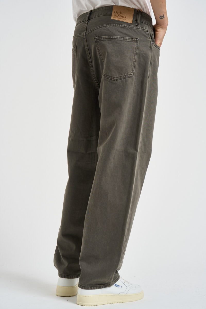 Jeans uomo onsfade loose fit grigio scuro 22041427 BELUGA ONLY & SONS 