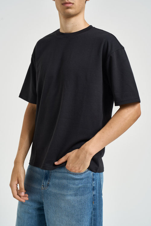 T-shirt uomo over nera - 2