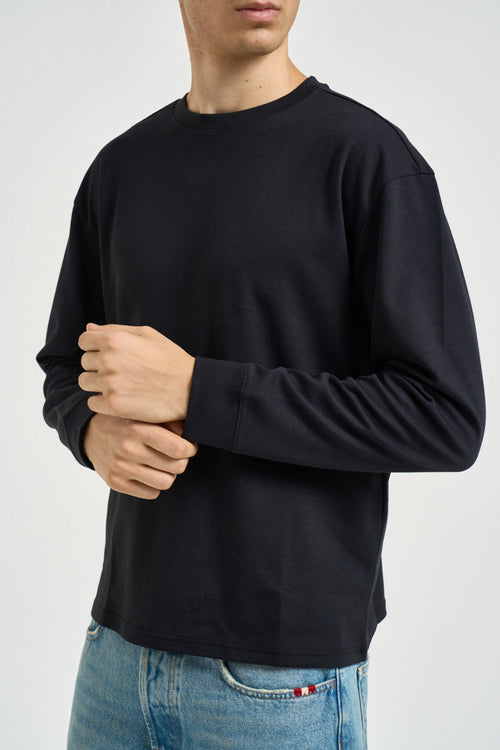 Maglia uomo a maniche lunghe nera - 2