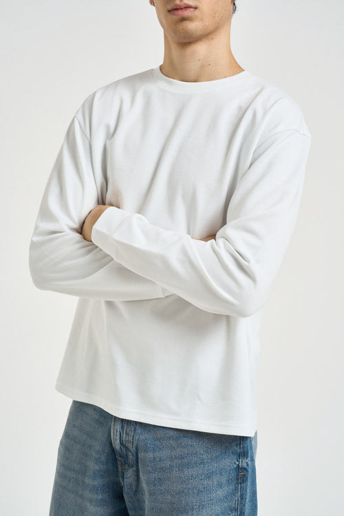T-shirt uomo manica lunga bianca - 2