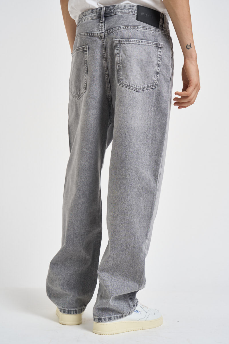 Jeans uomo baggy denim grigio 22032332 MEDIUM GREY ONLY & SONS NOOS 