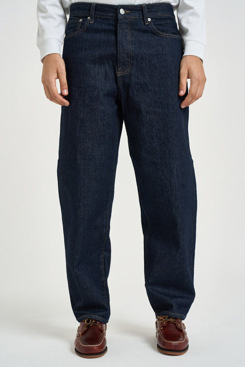 Jeans uomo gamba dritta in denim blu scuro - 1