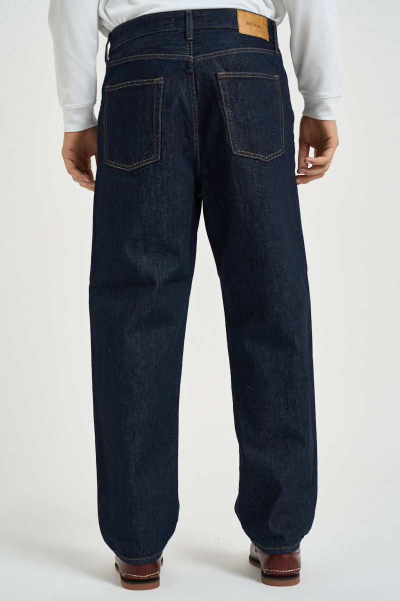 Jeans uomo gamba dritta in denim blu scuro 22036440 DARK BLUE ONLY & SONS NOOS 