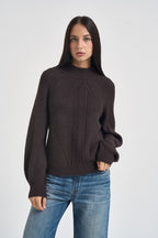 Maglia donna mezzo collo alto moro 15324678 CHOCOLATE TOART ONLY NOOS 