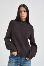 Maglia donna mezzo collo alto moro 15324678 CHOCOLATE TOART ONLY NOOS 