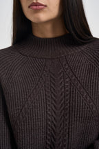Maglia donna mezzo collo alto moro 15324678 CHOCOLATE TOART ONLY NOOS 