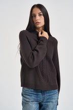 Maglia donna mezzo collo alto moro 15324678 CHOCOLATE TOART ONLY NOOS 
