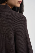 Maglia donna mezzo collo alto moro 15324678 CHOCOLATE TOART ONLY NOOS 