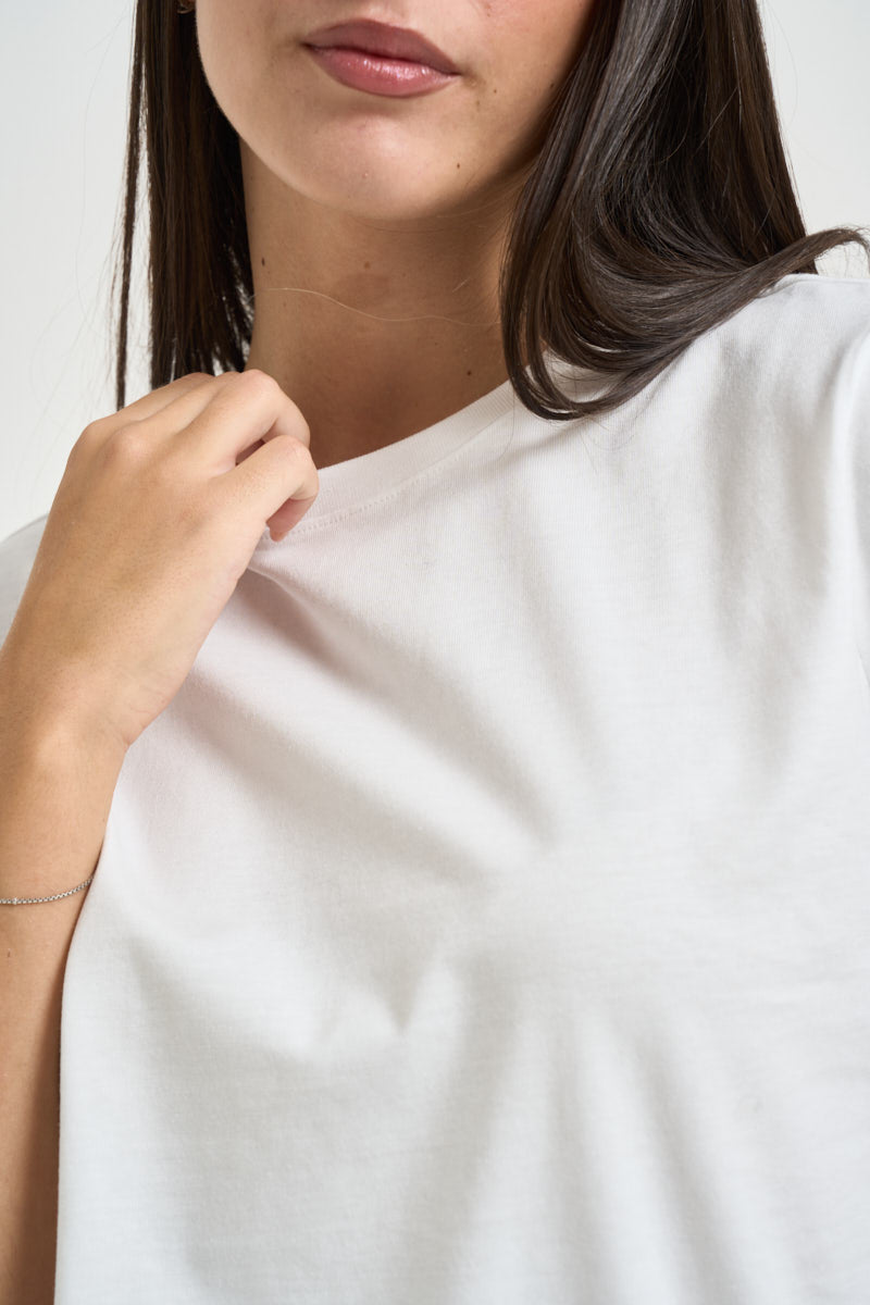 T-shirt donna girocollo bianca 15367970 BRIGHT WHITE ONLY NOOS 