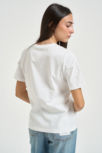 T-shirt donna girocollo bianca - 4