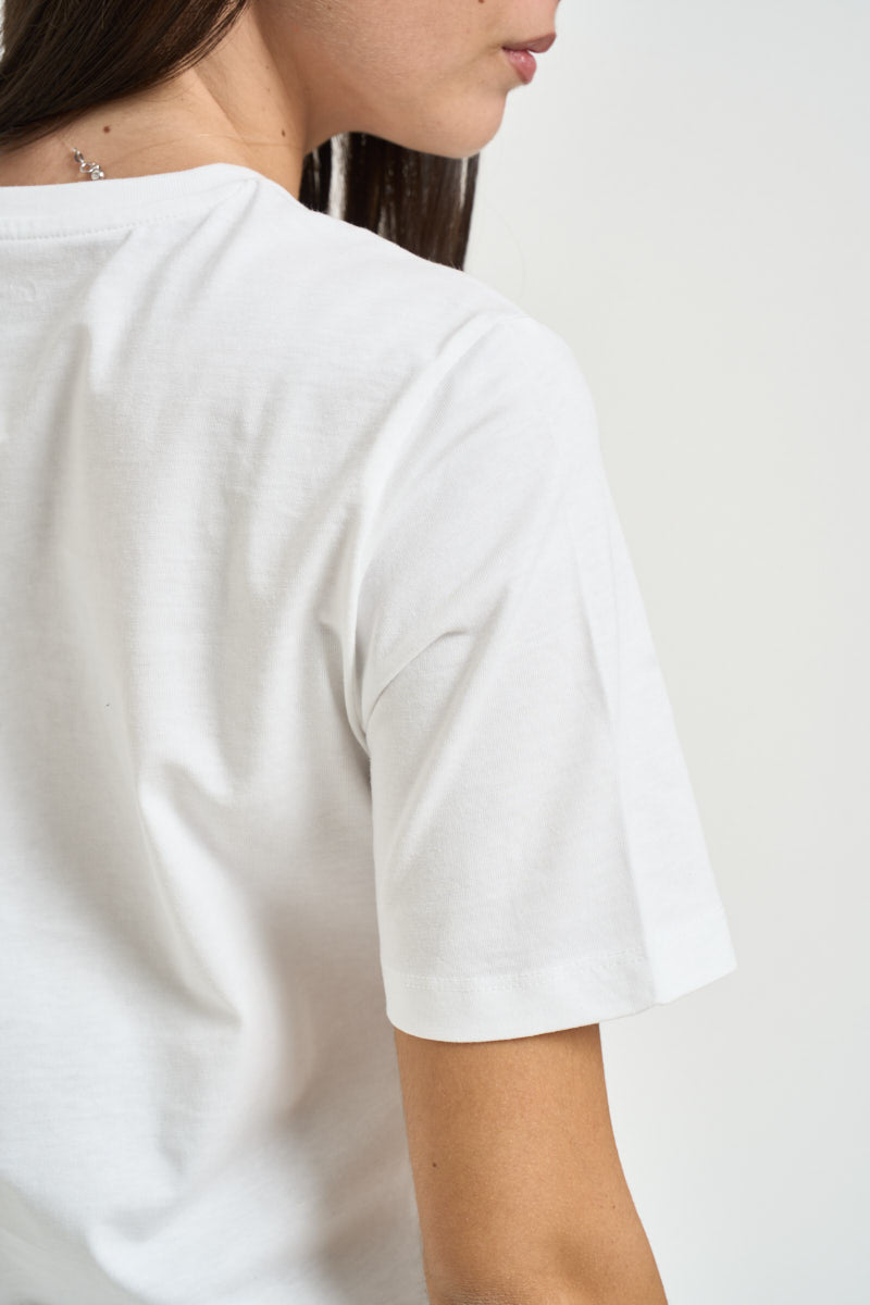 T-shirt donna girocollo bianca 15367970 BRIGHT WHITE ONLY NOOS 