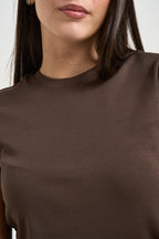 T-shirt donna cropped marrone 15383627 BRAKEN ONLY NOOS 
