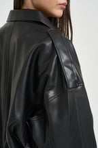 Giacca donna in ecopelle nera 15383675 BLACK ONLY NOOS 