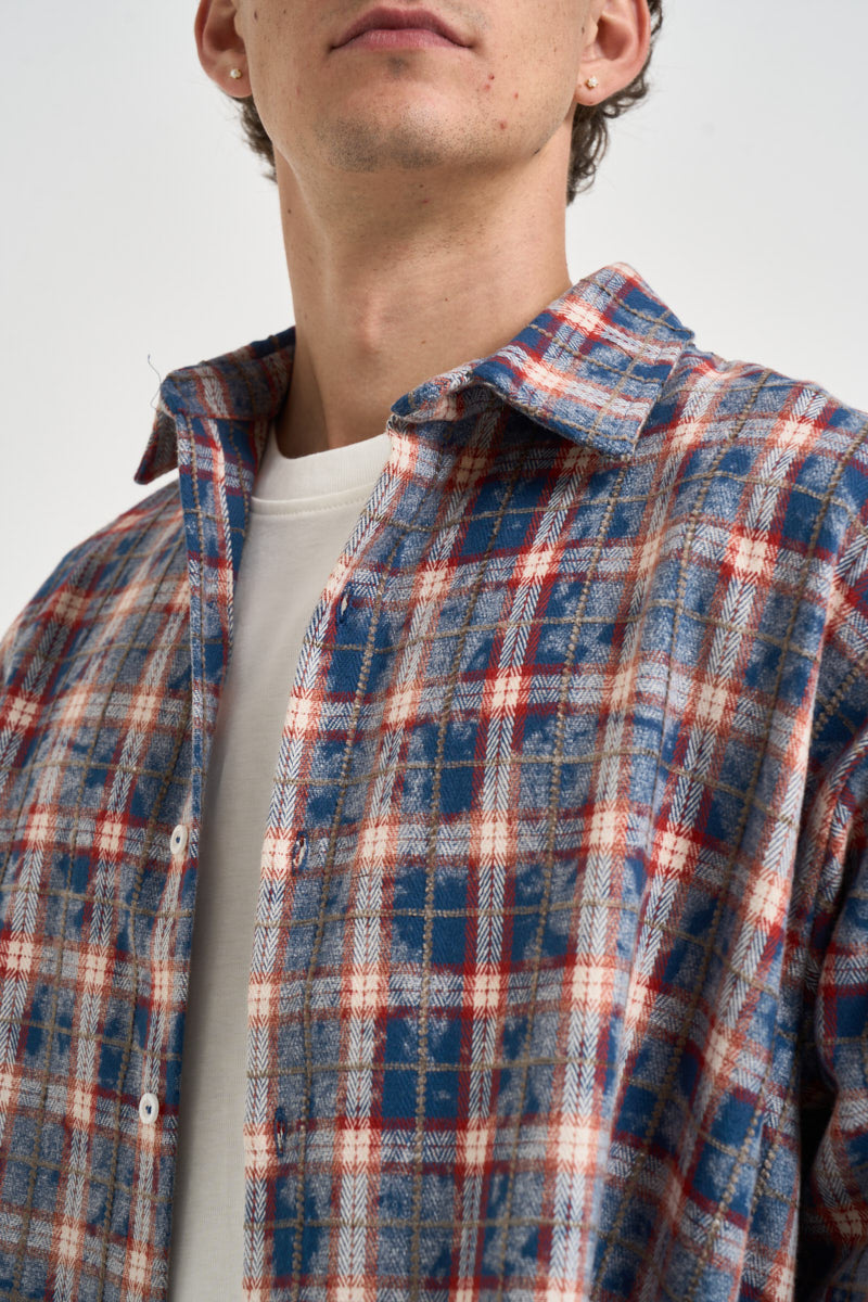 Camicia uomo a quadri multicolor AURA ROSSO OTHERS BOYZ CLUB 