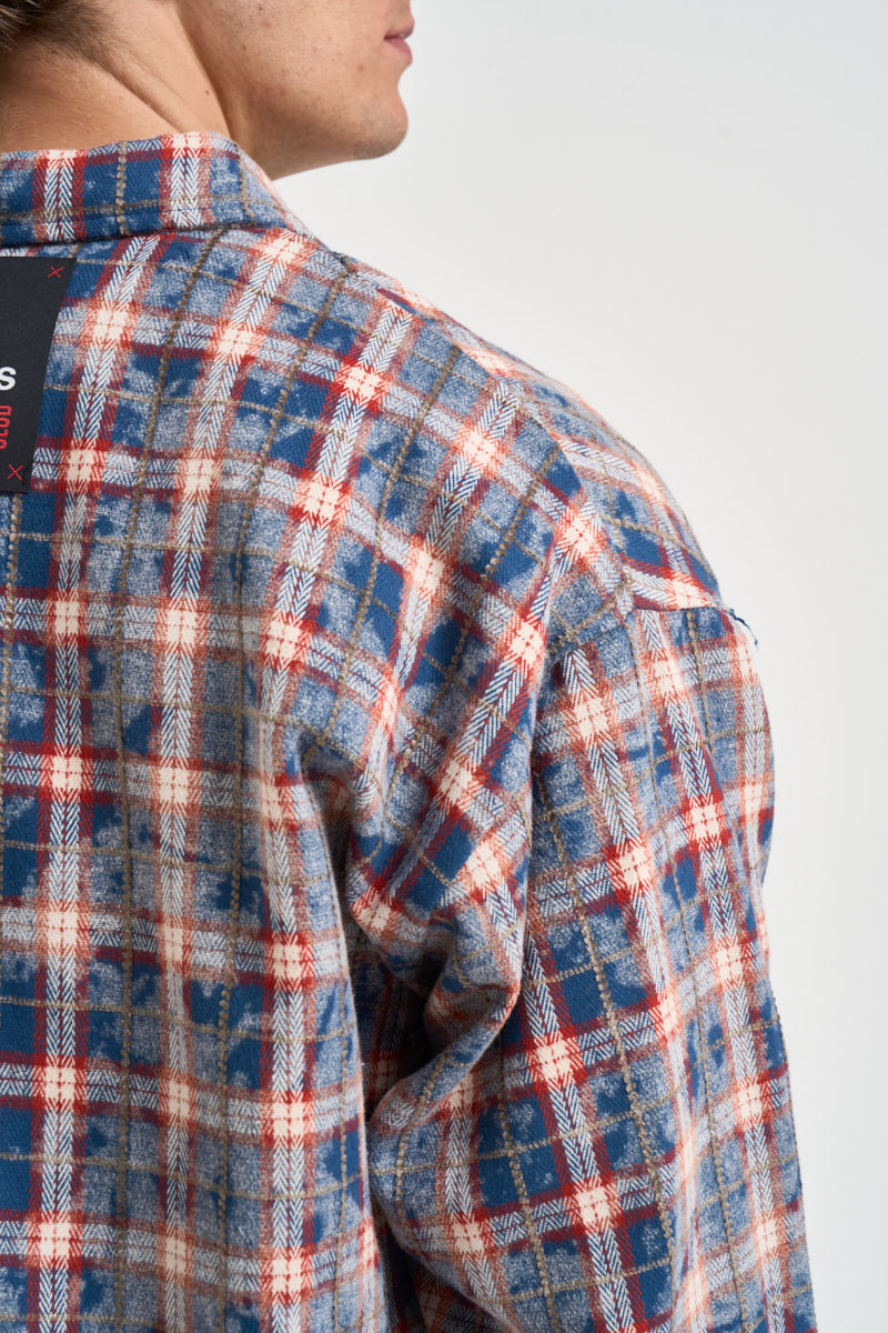 Camicia uomo a quadri multicolor AURA ROSSO OTHERS BOYZ CLUB 