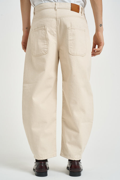 Jeans uomo barrel panna - 2