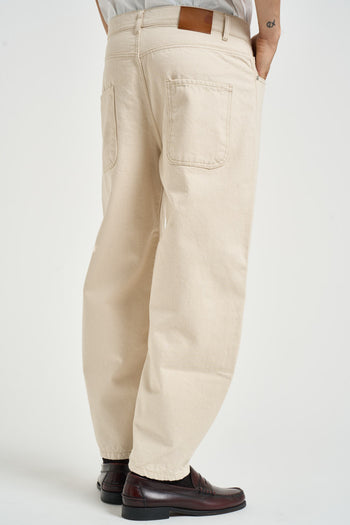 Jeans uomo barrel panna - 3