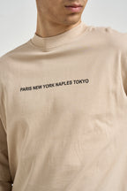 T-shirt uomo effetto layered sabbia MARRAKECH AVORIO OTHERS BOYZ CLUB 