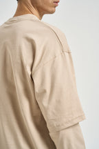 T-shirt uomo effetto layered sabbia MARRAKECH AVORIO OTHERS BOYZ CLUB 