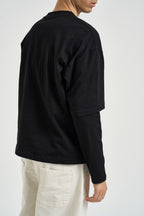 T-shirt uomo effetto layered nera MARRAKECH NERO OTHERS BOYZ CLUB 