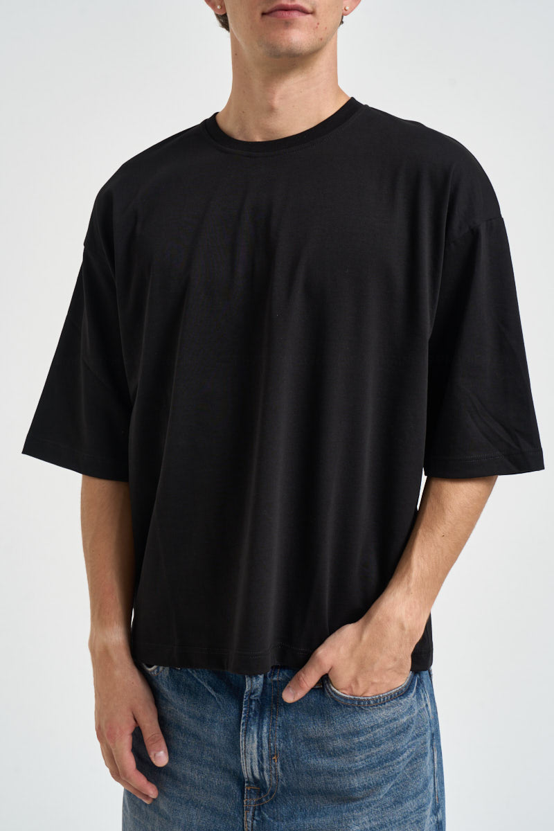 T-shirt uomo cropped girocollo nera STEPHEN NERO OTHERS BOYZ CLUB 