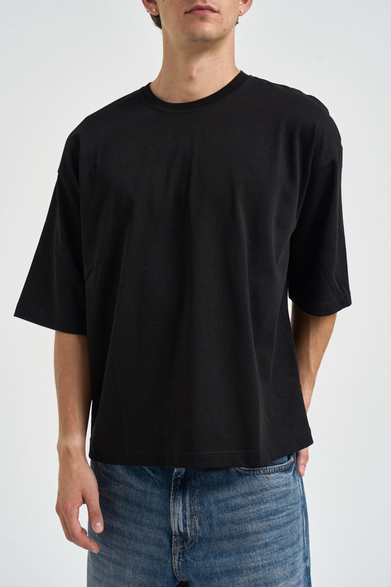 T-shirt uomo cropped girocollo nera STEPHEN NERO OTHERS BOYZ CLUB 