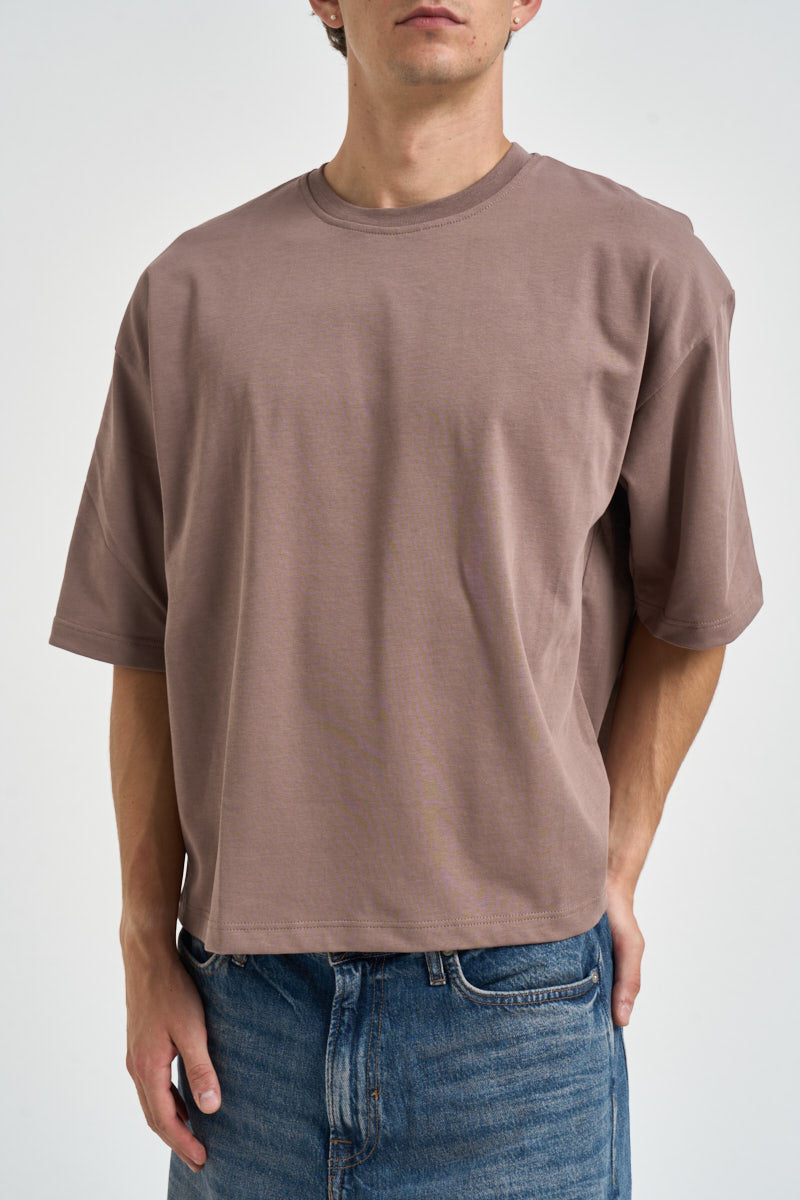 T-shirt uomo cropped girocollo tortora STEPHEN TORTORA OTHERS BOYZ CLUB 
