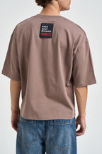 T-shirt uomo cropped girocollo tortora STEPHEN TORTORA OTHERS BOYZ CLUB 