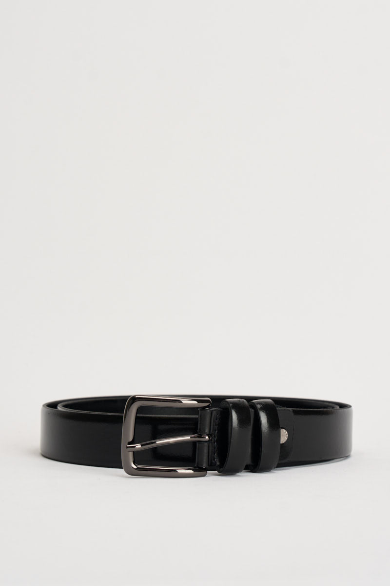 Cintura uomo in pelle nera V007 NERO OUTFIT 