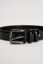 Cintura uomo in pelle nera V007 NERO OUTFIT 