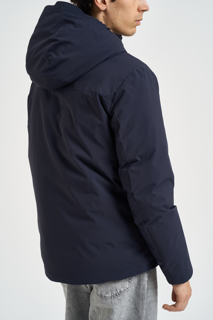 Giubbotto uomo con cappuccio blu M501C178 1844 OUTHERE 