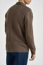 Giacca uomo in maglia marrone M28 FANGO OVERD 
