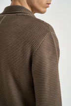 Giacca uomo in maglia marrone M28 FANGO OVERD 