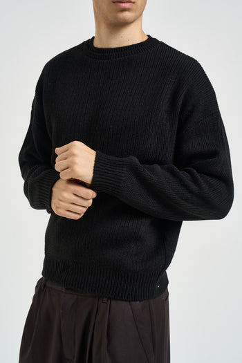 Maglia uomo a coste nera - 3