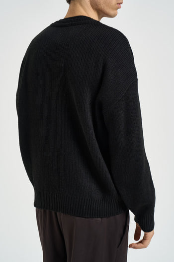 Maglia uomo a coste nera - 4