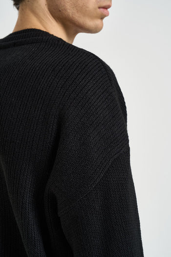 Maglia uomo a coste nera - 5
