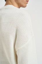 Maglia uomo a coste bianca M55 PANNA OVERD 