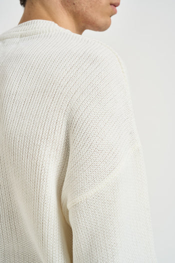 Maglia uomo a coste bianca - 5