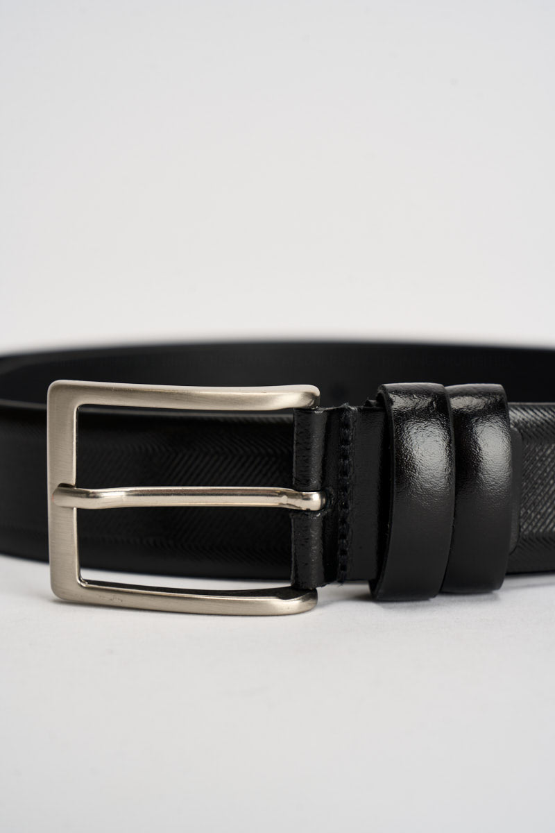 Cintura uomo in ecopelle nera Z04 NERO OVERD 