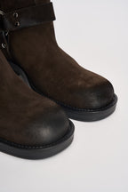 Biker donna in suede testa di moro AT2350M CAMMORO OVYE 